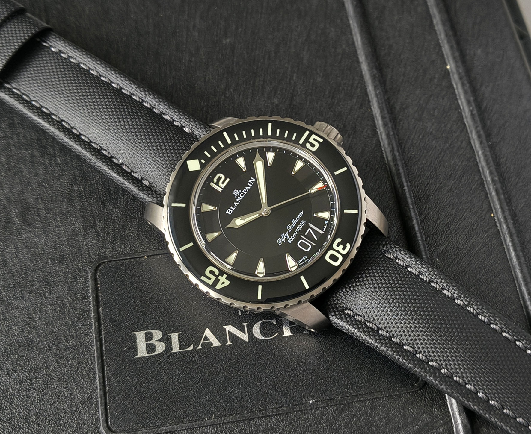 Blancpain Fifty Fathoms Grande Date Titanium - 45mm - Full Set