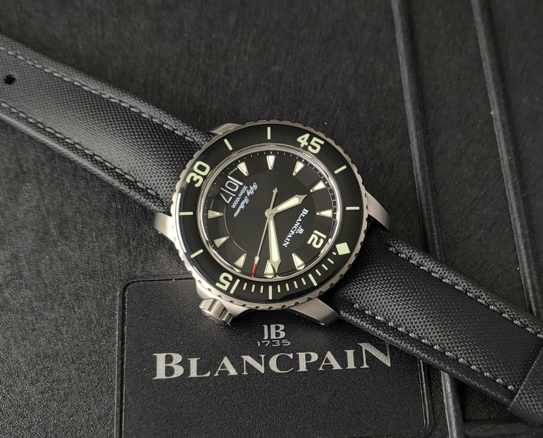 Blancpain Fifty Fathoms Grande Date Titanium - 45mm - Full Set